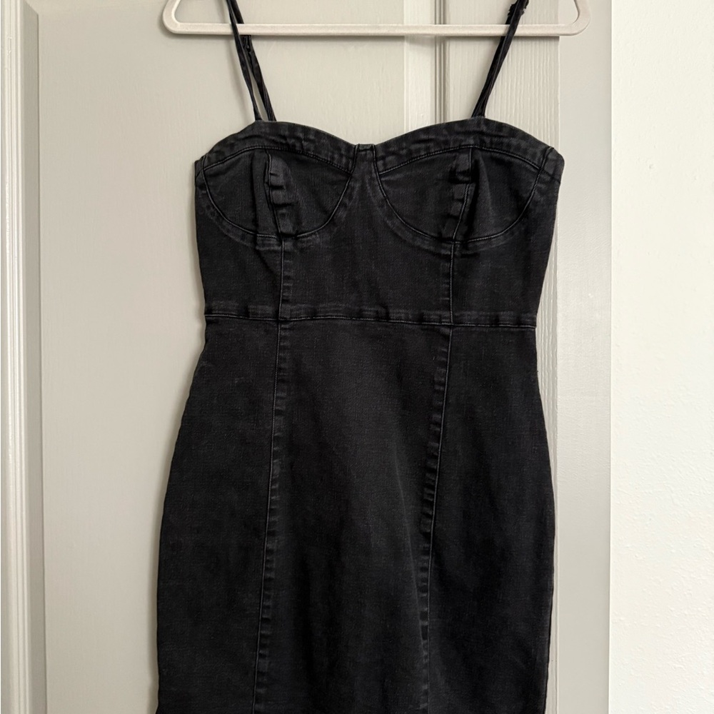 Comfy Black Denim Dress